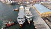 Image 1. Two vessels moored side by side at the refurbished Wharf No. 12|